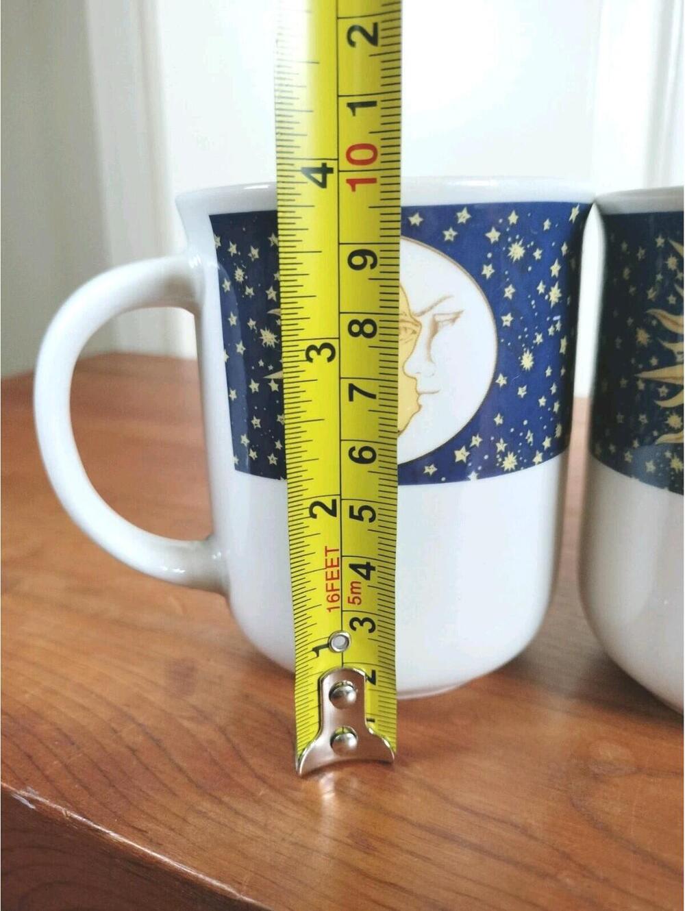 Vtg Oneida Galaxy Sun Moon Stars Stoneware Mugs Set of 5 Celestial Whimsigoth - Picture 2 of 12